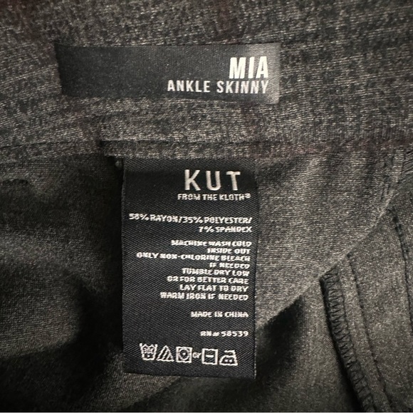 Kut From The Kloth Mia Ankle Skinny Pants Womens 10 Gray Plaid Work Career - Picture 9 of 9